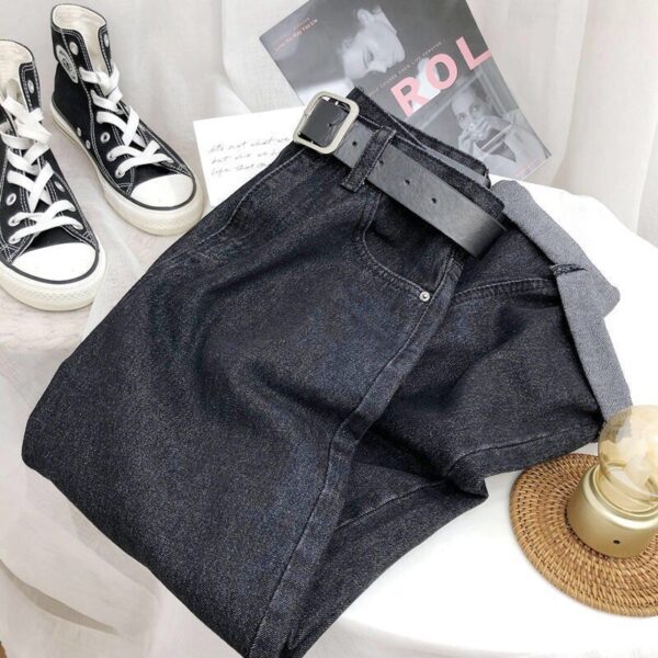 Versatile Straight Loose Wide Leg Jeans For Women - Image 5