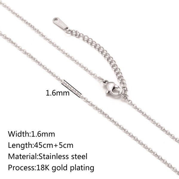 Stainless Steel Vacuum Vapor Plating 18K Gold Color Protection Lip Chain Accessories - Image 9