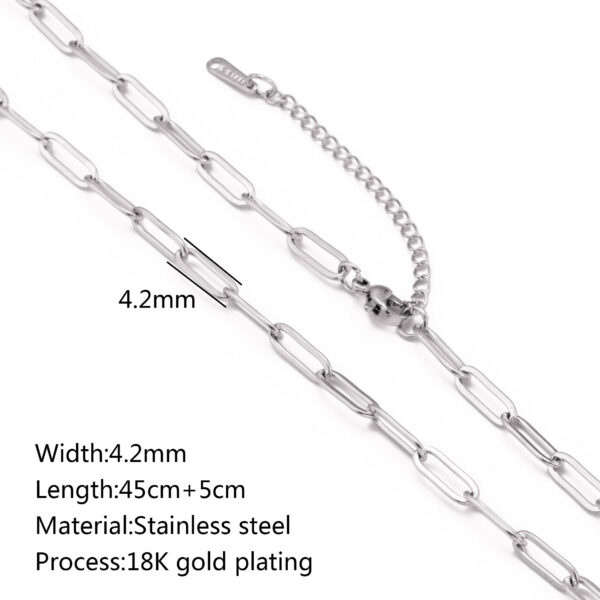 Stainless Steel Vacuum Vapor Plating 18K Gold Color Protection Lip Chain Accessories - Image 6