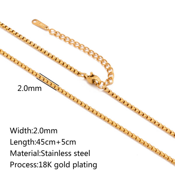 Stainless Steel Vacuum Vapor Plating 18K Gold Color Protection Lip Chain Accessories - Image 4