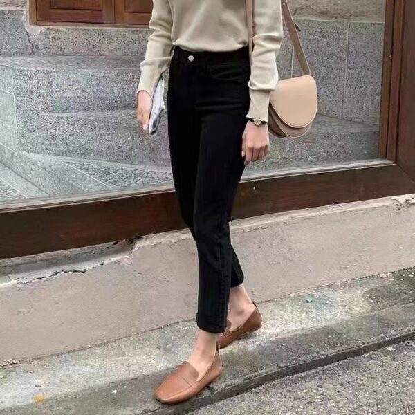 Fallwinter New Style Womens Brushed Cigarette Jeans - Image 2