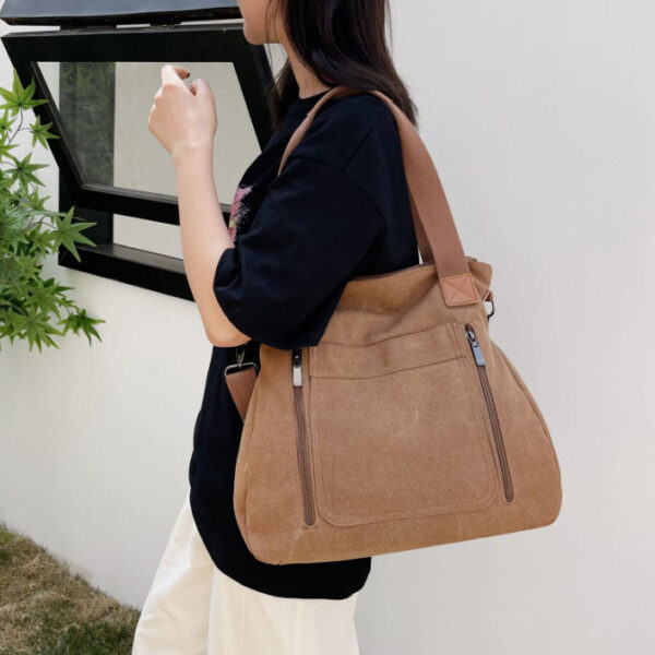 Women Totes All-match Portable Large-capacity Female Canvas Bag Female Casual Shoulder Bags - Image 10
