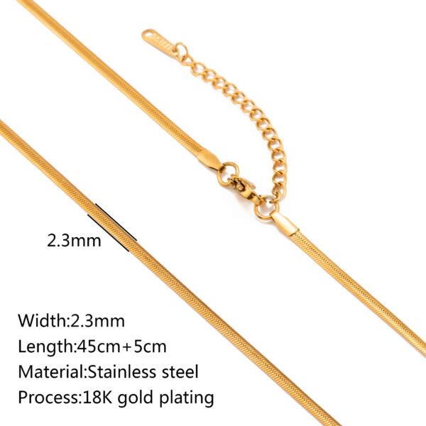 Stainless Steel Vacuum Vapor Plating 18K Gold Color Protection Lip Chain Accessories - Image 3