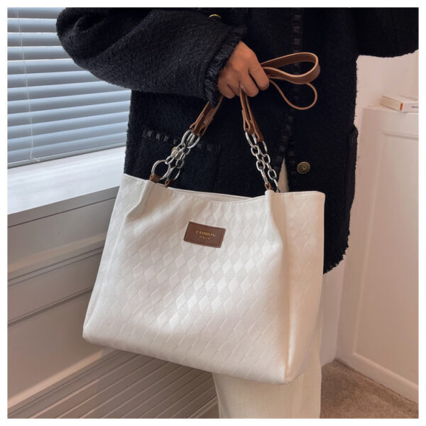 Rhombus Pattern Totes Chain Shoulder Bag Women Shopping Bags - Image 6