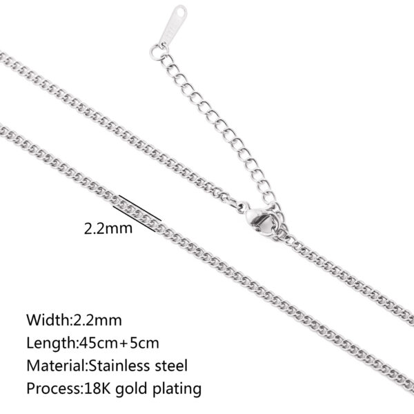Stainless Steel Vacuum Vapor Plating 18K Gold Color Protection Lip Chain Accessories - Image 10