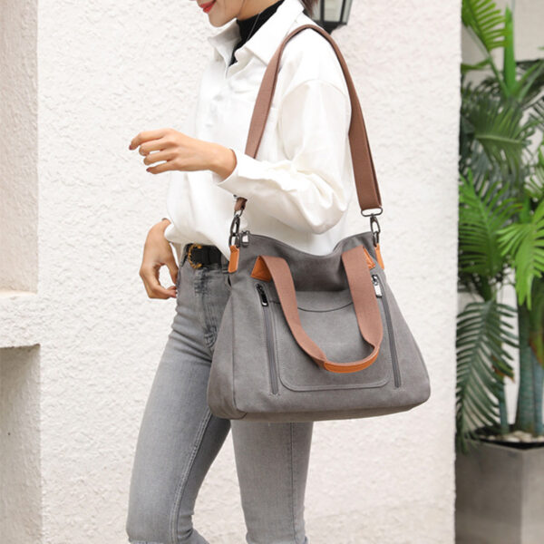 Women Totes All-match Portable Large-capacity Female Canvas Bag Female Casual Shoulder Bags - Image 4