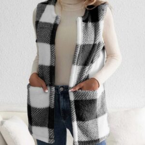 Loose Plaid Coat