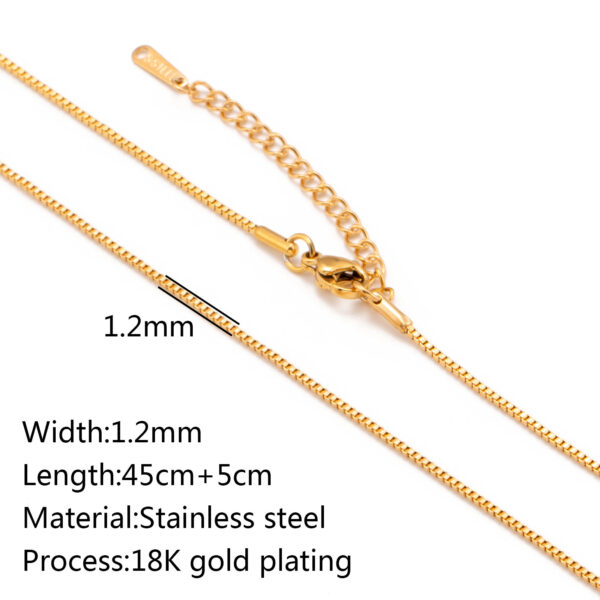 Stainless Steel Vacuum Vapor Plating 18K Gold Color Protection Lip Chain Accessories - Image 2