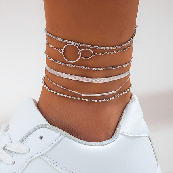 Sweet Cool Leisure Rhinestone Beach Anklet Foot Ornaments