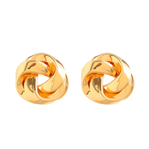 All-match Twisted Alloy Stud Earrings For Women - Image 3