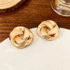 All-match Twisted Alloy Stud Earrings For Women - Image 2