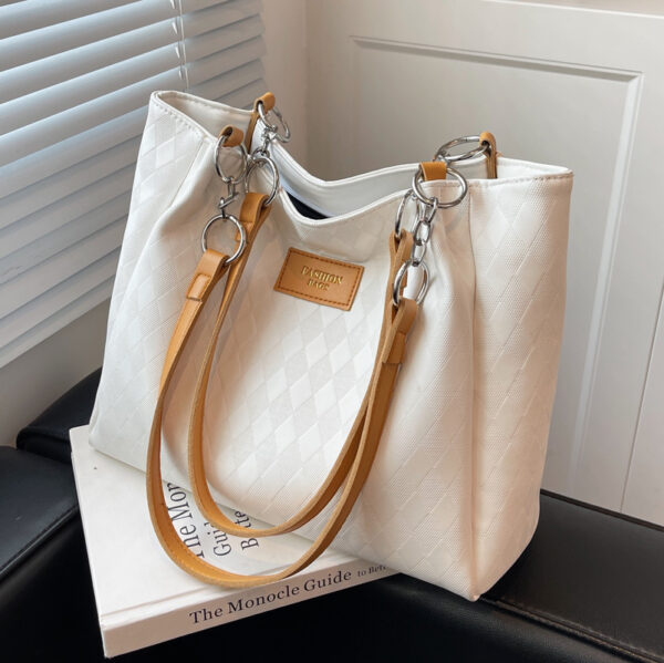 Rhombus Pattern Totes Chain Shoulder Bag Women Shopping Bags - Image 2