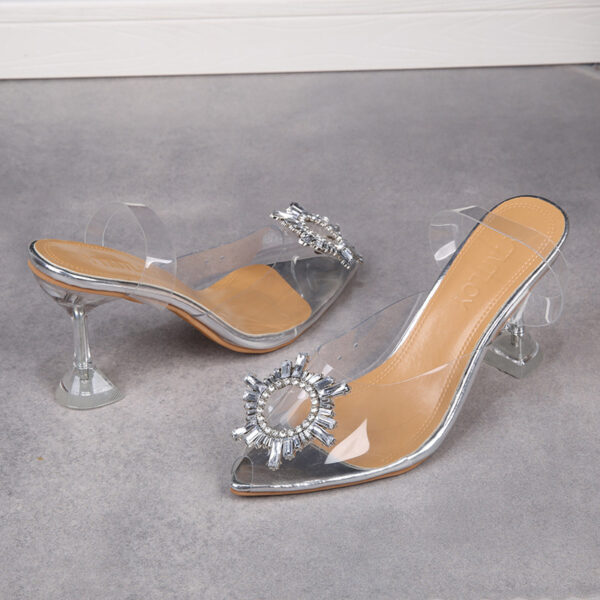 High Heel Sandals Shoes Women PVC - Image 2