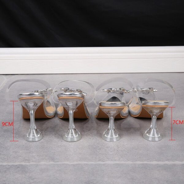High Heel Sandals Shoes Women PVC - Image 4