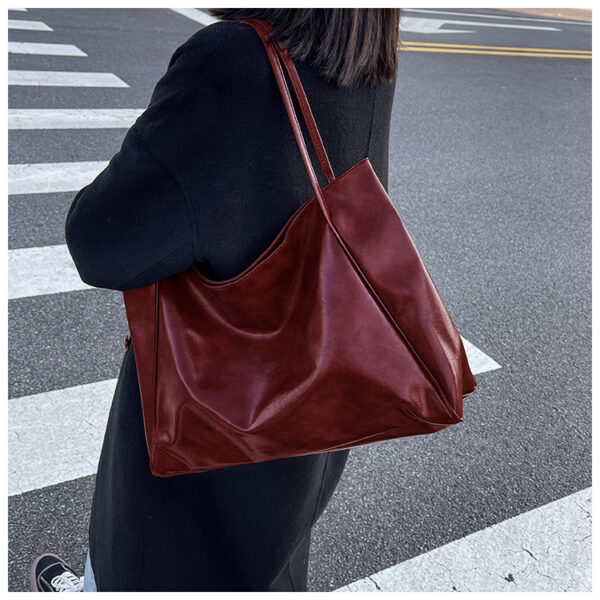 Vintage Shoulder Bags For Women Large Capacity Handbag Tote Bag - Image 8