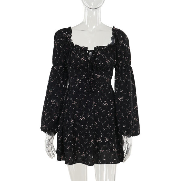 Women's Autumn Fashion Floral Long Sleeve Dress - Image 3