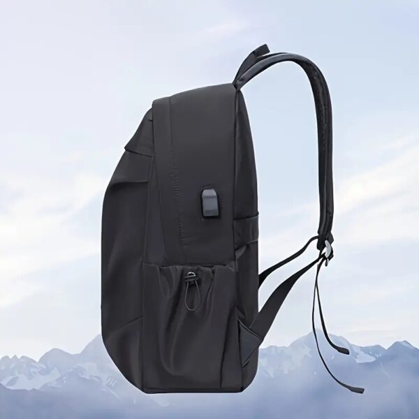 PU Backpack Fashion Large Capacity Men's Casual Backpack Commuter Trend Backpack Student School Bag - Image 7