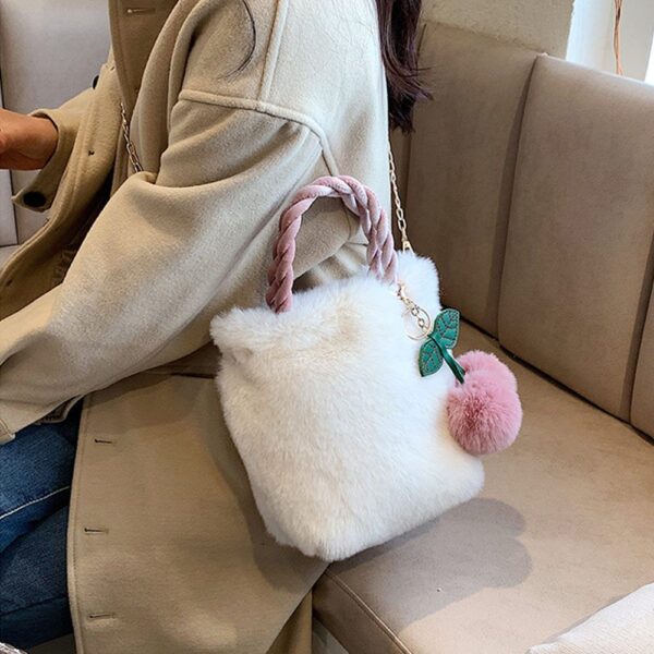 Plush Fashion Girl Cherry Handbag - Image 7