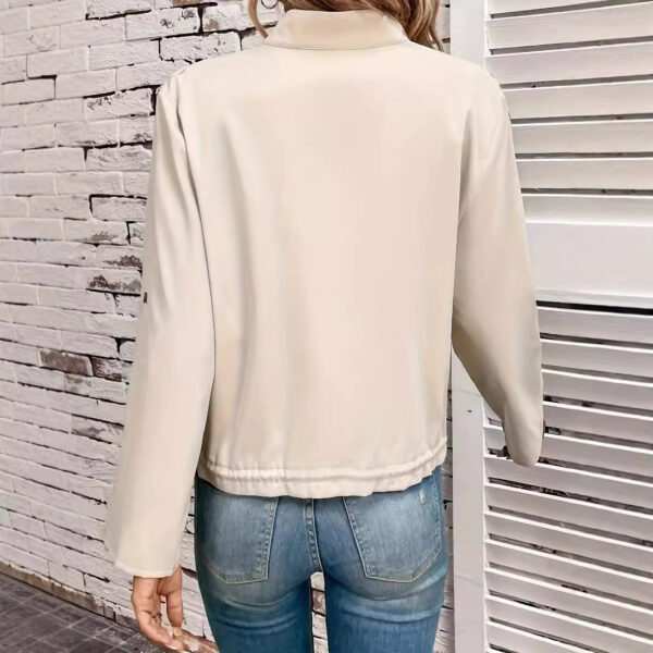 Women's Solid Color Long Sleeves Coat - Image 2