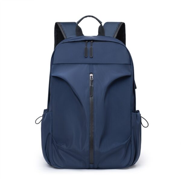 PU Backpack Fashion Large Capacity Men's Casual Backpack Commuter Trend Backpack Student School Bag - Image 8