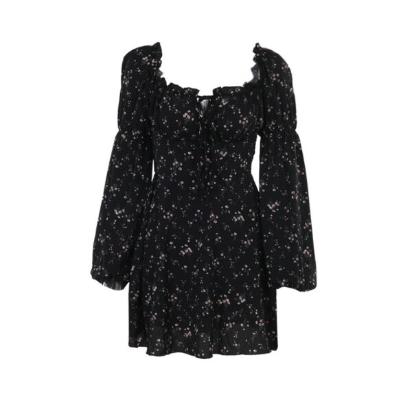 Women's Autumn Fashion Floral Long Sleeve Dress - Image 5