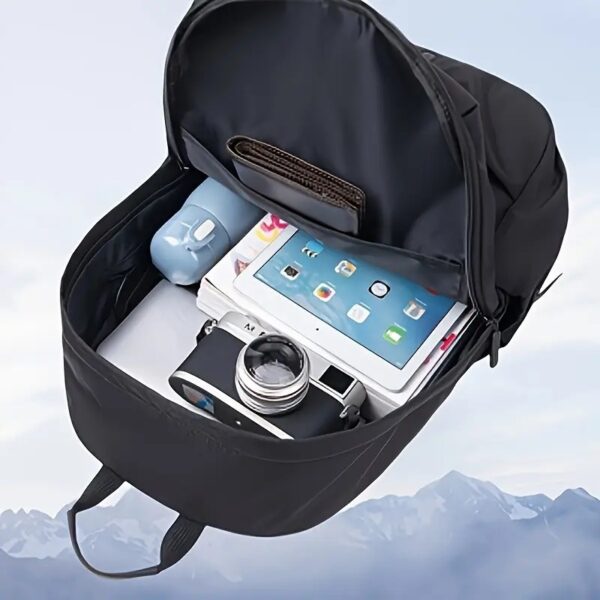 PU Backpack Fashion Large Capacity Men's Casual Backpack Commuter Trend Backpack Student School Bag - Image 9
