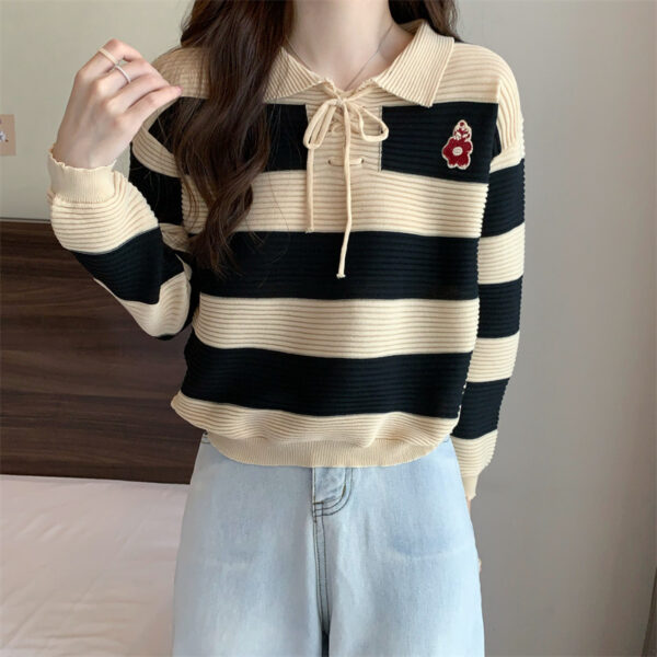 Autumn New Fashion Striped Clothes Women - Image 4