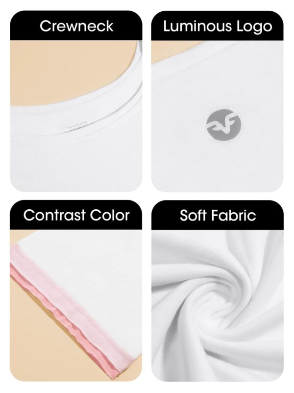 Womens Crop Tops Casual Short Sleeve Crewneck Loose Fit Basic Summer Workout Running T Shirts - Image 9