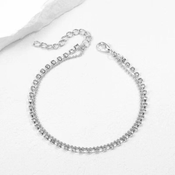 Simple Strass Cup Chain Handanklet Personality Multi-layer Bead Necklace - Image 9