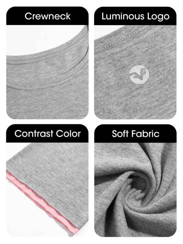 Womens Crop Tops Casual Short Sleeve Crewneck Loose Fit Basic Summer Workout Running T Shirts - Image 6