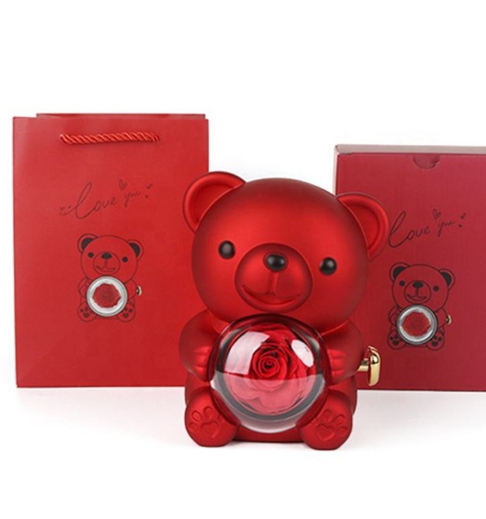 Rose Teddy Bear Gift Box - Image 2