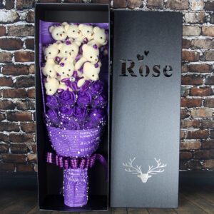 Teddy Bear & Rose Bouquet – Valentine’s Day Exclusive Gift