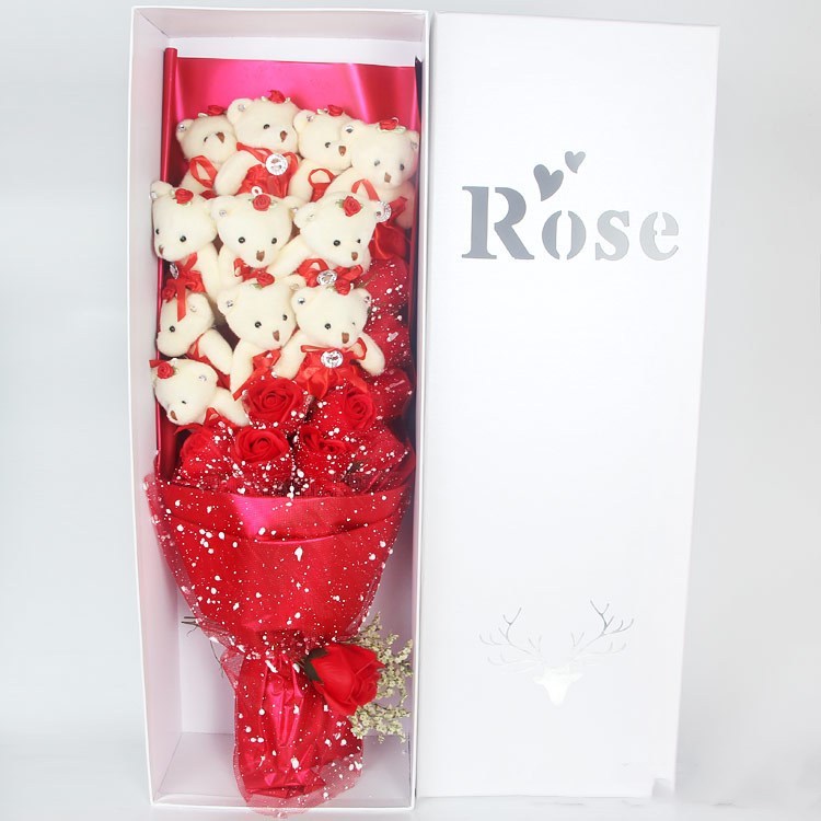 Teddy Bear & Rose Bouquet – Valentine’s Day Exclusive Gift - Image 6