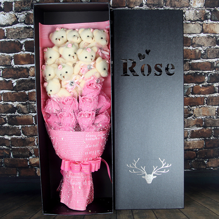 Teddy Bear & Rose Bouquet – Valentine’s Day Exclusive Gift - Image 4