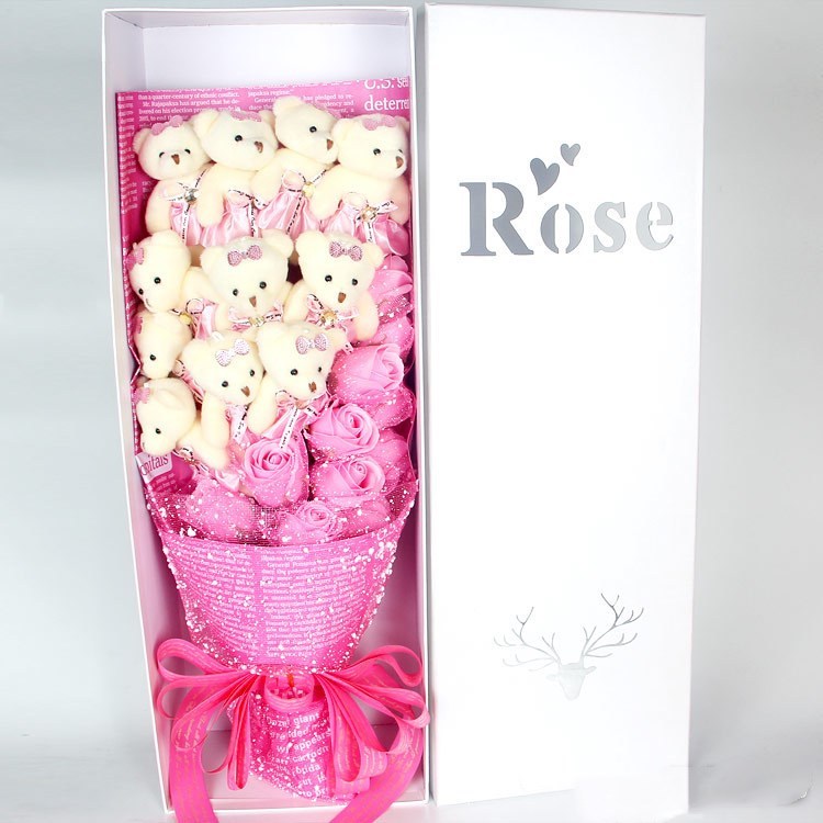 Teddy Bear & Rose Bouquet – Valentine’s Day Exclusive Gift - Image 2
