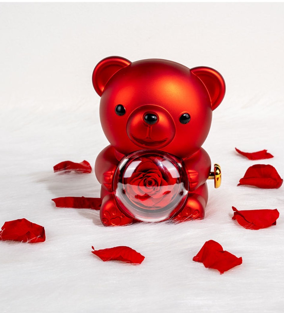 Rose Teddy Bear Gift Box